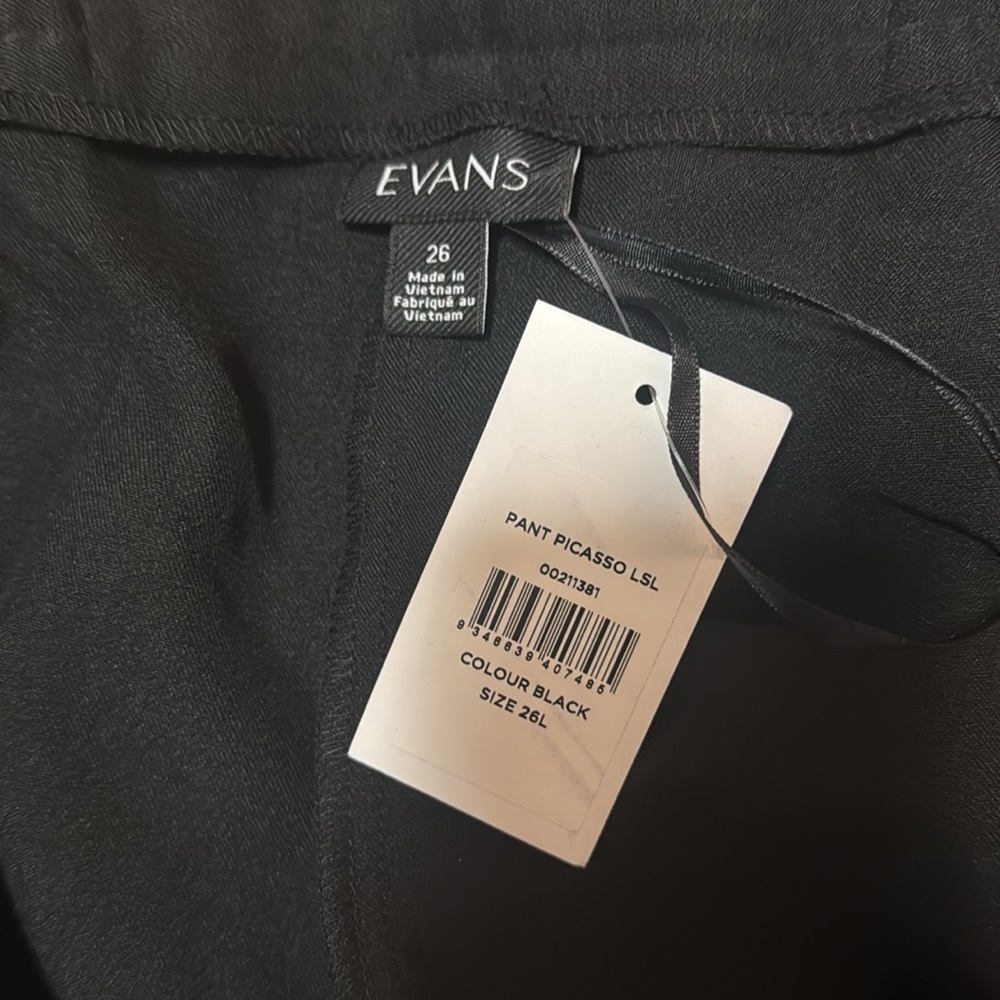 NWT Plus Size Evans Pull On Style Black Picasso Pants - Picture 6 of 7